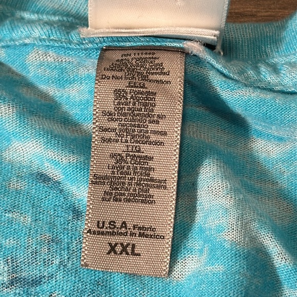 Y2K style cowgirl up burnout t shirt XXL blue - Picture 6 of 6